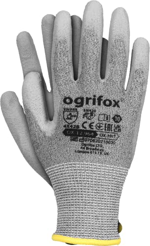 Ogrifox Nylonhandschuhe, Handschuhe, Arbeitshandschuhe Ox.12.964 Hiit, Stahlgrau, 8 Größe, 120 Paar von Ogrifox