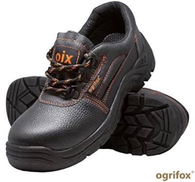 Ogrifox OX-OIX-P-SB Arbeitsschuhe Herren, Damen | Sicherheitsschuhe | Safety Shoes | ISO EN20345 | Schwarz-Orange | Größe 42 von Ogrifox
