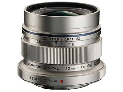 Olympus M.Zuiko Digital ED 12mm F2.0 Objektiv, lichtstarke Festbrennweite, geeignet für alle MFT-Kameras (Olympus OM-D & PEN Modelle, Panasonic G-Serie), silber von Olympus