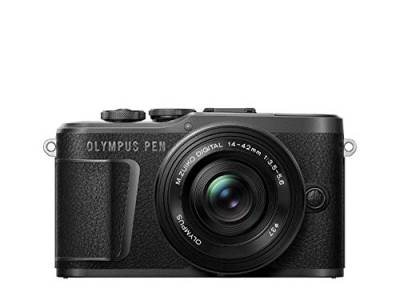 Olympus PEN E-PL10 Micro Four Thirds System Kamera Kit inkl. 14-42mm M.Zuiko EZ Objektiv, Bildstabilisierung im Gehäuse, schwenkbarer Monitor,4K Video,Wi-Fi,16 Art Filter,9 erweiterte Fotomodi,Schwarz von Olympus