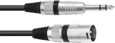 Omnitronic 30225197 XLR Adapterkabel [1x XLR-Stecker 3 polig - 1x Klinkenstecker 6.3mm (stereo)] 5.0 von Omnitronic
