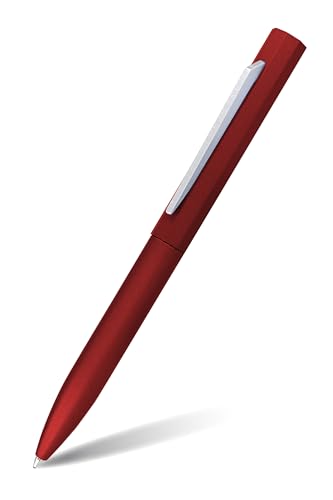 Online Kugelschreiber OCTOPEN,hochwertiger Metall-Kuli,Rot,auswechselbare Großraum-Mine,Schreibfarbe blau, dokumentenecht,Geschenkidee von Online