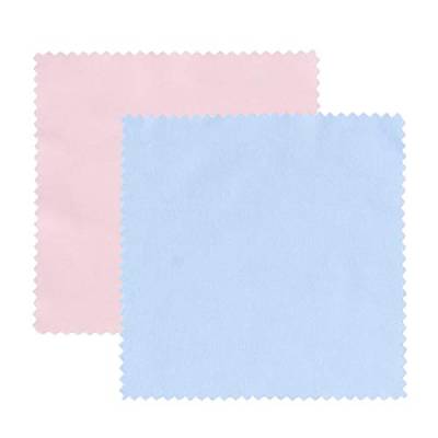 Operitacx Bildschirmreiniger Mikrofaserstoff Mikrofaser- 100 Stück Premium-Tuch Für Brillen Sonnenbrillen Kameralinsen Handys 10 X 10 Cm (50 Stück Blau + 50 Stück Rosa) Brillenputztuch von Operitacx