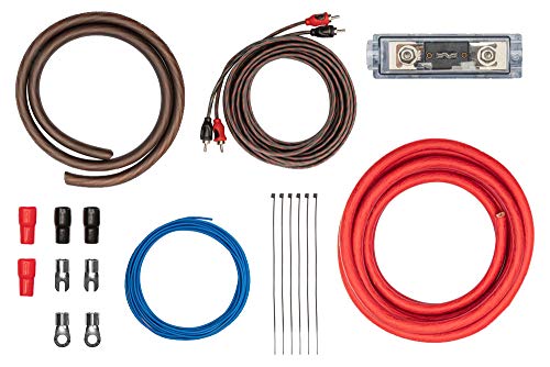 Kabelkit 35mm² fertig konfektioniert - Auto Verstärker Anschluss-Set – mit Powerkabeln, Cinchkabel, Sicherungshalter, Sicherungen – Installations Kit für Endstufen von Option