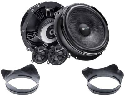 Option AIR Front Lautsprecher-System kompatibel mit VW T5/T6-100% Plug & Play System - inkl. Lautsprecher-Dichtringe - 100 Watt RMS, 91 dB Wirkungsgrad von Option