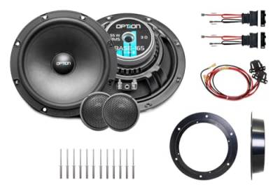 Option Lautsprecher Set 16cm kompatibel mit VW T5 - Plug & Play 2-Wege Frontsystem von Option