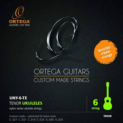 ORTEGA Nylon Ukulele Saiten - 6 Stück für Tenor-Ukulelen (UNY-6-TE) von Ortega Guitars