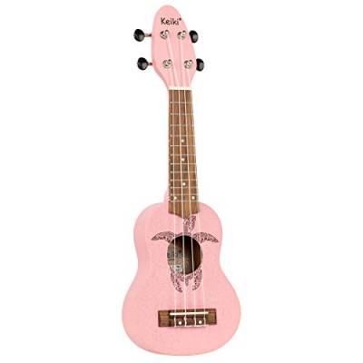 Ortega Guitars Sopranino Ukulele pink - Keiki K1 Series - Schildkrötengravur - Okoumé/ Walnuss (K1-PNK) von Ortega Guitars