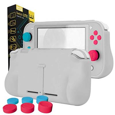 Orzly Grip Case für Switch Lite - Schutzhülle für den Einsatz auf der Nintendo Switch Lite im Handheld Gamepad-Modus mit Komfort gepolsterten Handgriffen, mit Kickstand & Thumbgrips - Z&Z Edition von Orzly