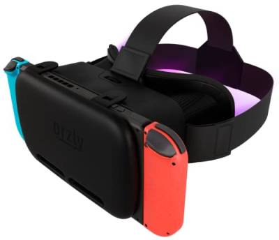 Orzly VR Brille für Nintendo Switch/Switch OLED Konsole Modell fur 3D Virtual Reality Headset Spiele Zubehör Set- Geschenkbox-Edition Schwarz von Orzly