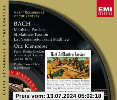 Bach: Matthäus Passion (Great Recordings Of The Century) von Otto Klemperer