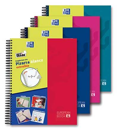 5 Europeanbook 4 WRITE & ERASE SCHOOL CLASSIC TE A4+ 120H 5X5 mit Beschriftung von Oxford