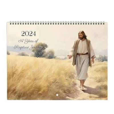 PAMENET Jesus Kalender 2024 Christlicher Kalender 2024 Glaube Jesus Monatsplaner 2024 Kalender von PAMENET