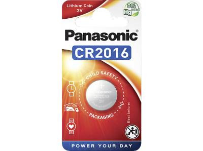PANASONIC 2B360597 CR2016L/1BP CR2016 Knopfzelle, Lithium Metall, 3 Volt von PANASONIC