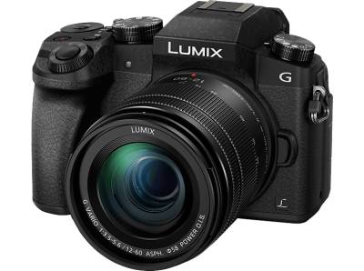 PANASONIC Lumix DMC-G70M Systemkamera mit Objektiv 12-60 mm, 7,5 cm Display Touchscreen, WLAN von PANASONIC