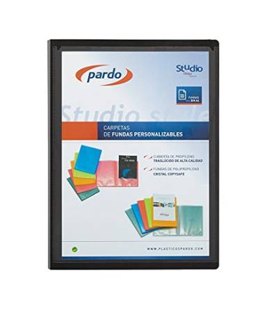 Pardo 893001 Studio Style Ordner, 30 Hüllen, Polypropylen, Schwarz von PARDO