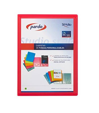 Pardo 895002 Studio Style Mappe mit 30 Einschüben aus Polypropylen, personalisierbar, Rosa von PARDO