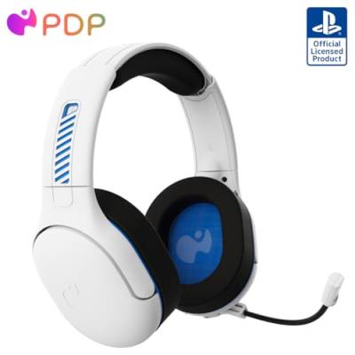 PDP AIRLITE PRO Wireless Headset weiß with Noise Cancelling Microphone for Sony Playstation PS5 - PS4, Officially Licensed von PDP