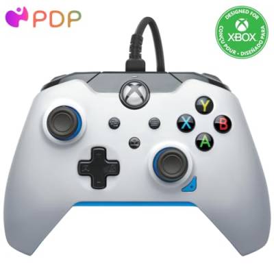 PDP verkabelt Controller Ion weiß für Xbox Series X|S, Gamepad, verkabelt Video Game Controller, Gaming Controller, Xbox One, Offiziell Lizenziert - Xbox Series X von PDP