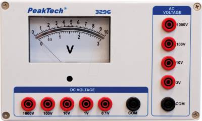 PEAKTECH 3296 - Voltmeter, analog, 1000 V von PEAKTECH