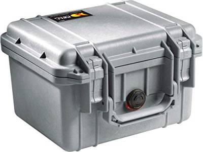 Peli Protector 1300 Kamerakoffer für Höchsten Schutz, IP67 Wasser- und Staubdicht, 6L Volumen, Ohne Schaum, Silber 1300-001-180E von PELI