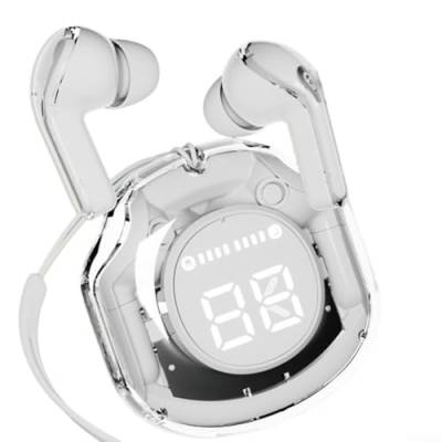 PETSTIBLE Air319 TWS Kopfhörer mit LED-Anzeige, IPX6 Wasserdicht, Kabellos Bluetooth kompatibel 5 3, klarer Anrufton, lange Akkulaufzeit (hohe Konfiguration Weiß) von PETSTIBLE