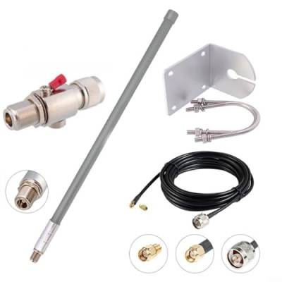 PETSTIBLE LoRa Gateway 12DBi 930 MHz Antenne für den Außenbereich, omnidirektionale Glasfaser, Typ N Stecker, LoRawan-Antenne für HNT RAK Helium Hot Spot Miner von PETSTIBLE