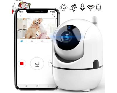 GOOLOO Babyphone Babyphone mit Kamera Wlan Überwachungskamera Bewegungserkennung, 1* Monitor 1*Ladekopf 1*Datenkabel 1*Benutzerhandbuch, Mit einer stabilen 2.4 GHz WIFI-Verbindung, Sprachübertragung, Infrarotnacht, iOS/Android-Unterstützung von GOOLOO
