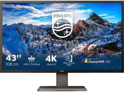 PHILIPS 439P1/00 43 Zoll UHD 4K Monitor (4 ms Reaktionszeit, 60 Hz) von PHILIPS