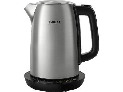 PHILIPS HD9359/90 Avance 1.7 Liter, Temperatursteuerung, Wasserkocher, Metall/Schwarz von PHILIPS