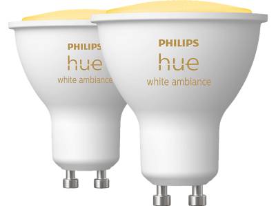 PHILIPS Hue White Ambiance GU10 Doppelpack LED Lampe Warmweiß bis Kaltweiß von PHILIPS