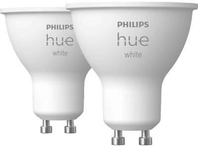 PHILIPS Hue White GU10 Doppelpack LED Lampe Warmweiß von PHILIPS