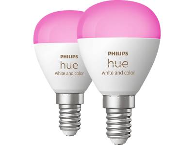 PHILIPS Hue White & Col. Amb. E14 Luster Doppelpack Smarte Glühbirne RGB von PHILIPS