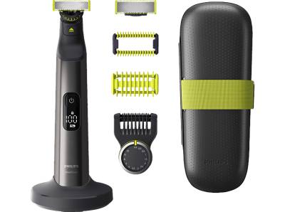 PHILIPS QP6651/61 OneBlade Pro Face + Body Barttrimmer, Dunkelgrau von PHILIPS