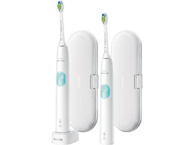 PHILIPS Sonicare HX6807/35 ProtectivClean 2er-Pack Elektrische Zahnbürste Weiß/Mint, Reinigungstechnologie: Schalltechnologie von PHILIPS