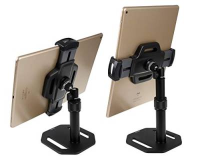PHOTECS® Tablet-Ständer Pro V5, verstellbar, Tablet-Stativ, Tischständer, universelle Tablet-Halterung für alle gängigen Geräte bis zu 14 Zoll (z.B. iPad Pro 12.9") von PHOTECS