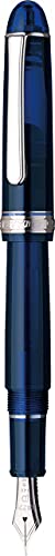 PLATINUM Japanischer Füllfederhalter #3776 Century Rhodium Chartres Blue UEF/Blau / 0,18-0,24 mm/Handgefertigt/Feder aus 14-Karätigem Gold/mit Geschenkbox/Füllhalter von PLATINUM