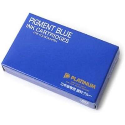 Platinum SPG-500 Fountain Pen Ink Cartridge - Pigment Blue Ink - Pack of 10 von PLATINUM