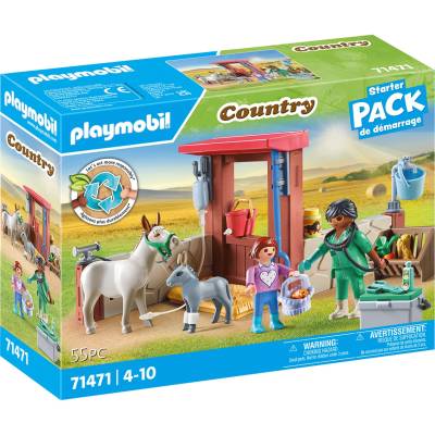 71471 Country Starter Pack Tierarzteinsatz bei den Eseln, Konstruktionsspielzeug von PLAYMOBIL