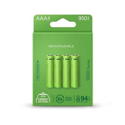 1000 mAh AAA wiederaufladbare Batterie ab Werk vorgeladen, Blister 4 Batterien von PRENDELUZ