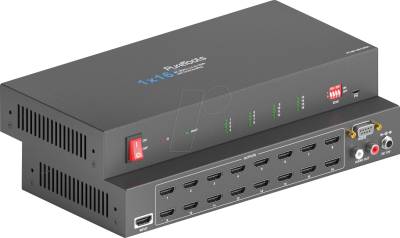 PURE PTSPHD116DA - 4K HDMI Verteiler 1x16, Downscaler, Audioauskopplung von PURETOOLS
