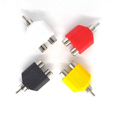 Padarsey RCA Y Splitter Adapter 2 Buchse auf 1 Stecker für Audio Video AV TV Kabel Konvertierung 4 Stück von Padarsey