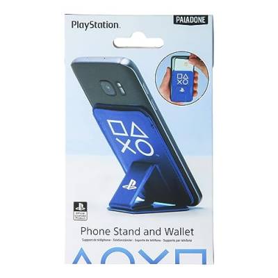 Paladone Playstation Kartenhalter und Handy-Ständer - Selbstklebende Rückseite - Handy-Geldbörsen-Zubehör für Gamer von Paladone