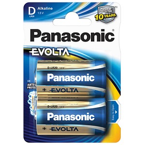 2 Panasonic Batterie Evolta Mono D 1,5 V von Panasonic