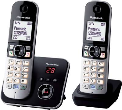 KX-TG6822GB Schnurlostelefon mit Anrufbeantworter schwarz von Panasonic