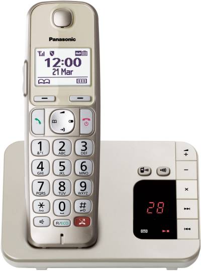 KX-TGE260GN Schnurlostelefon mit Anrufbeantworter champagner von Panasonic