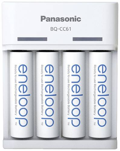 Panasonic BQ-CC61 + eneloop AA Rundzellen-Ladegerät NiMH Micro (AAA), Mignon (AA) von Panasonic