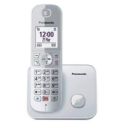 Panasonic Dual-Micro/Nano KX-TG6851GS Schnurlostelefon (Bis zu 1.000 Telefonnummern sperren, übersichtliche Schriftgröße, lauter Hörer, Voll-Duplex Freisprechen) perl-silber von Panasonic