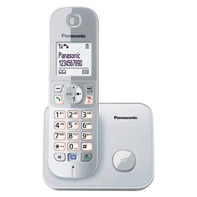 Panasonic KX-TG6811GS DECT Schnurlostelefon (strahlungsarm, Eco-Modus, GAP Telefon, ohne Anrufbeantworter, Festnetz, Anrufsperre) perl-silber von Panasonic