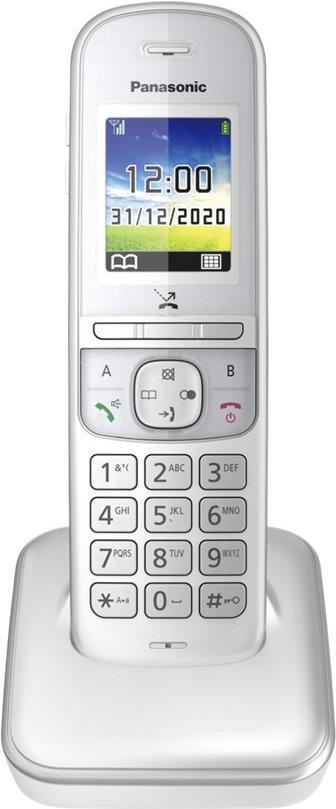 Panasonic KX-TGH710 DECT-Telefon Perleffekt - Silber Anrufer-Identifikation (KX-TGH710GG) von Panasonic
